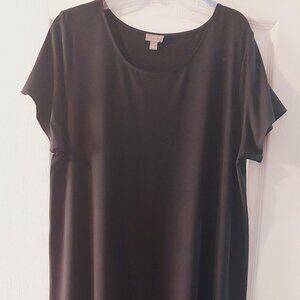 Black Stretch Knee Length Dress by J. Jill Sz XL